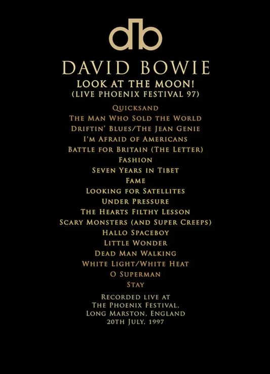 David Bowie Phoenix Festival '97 Black T-shirt