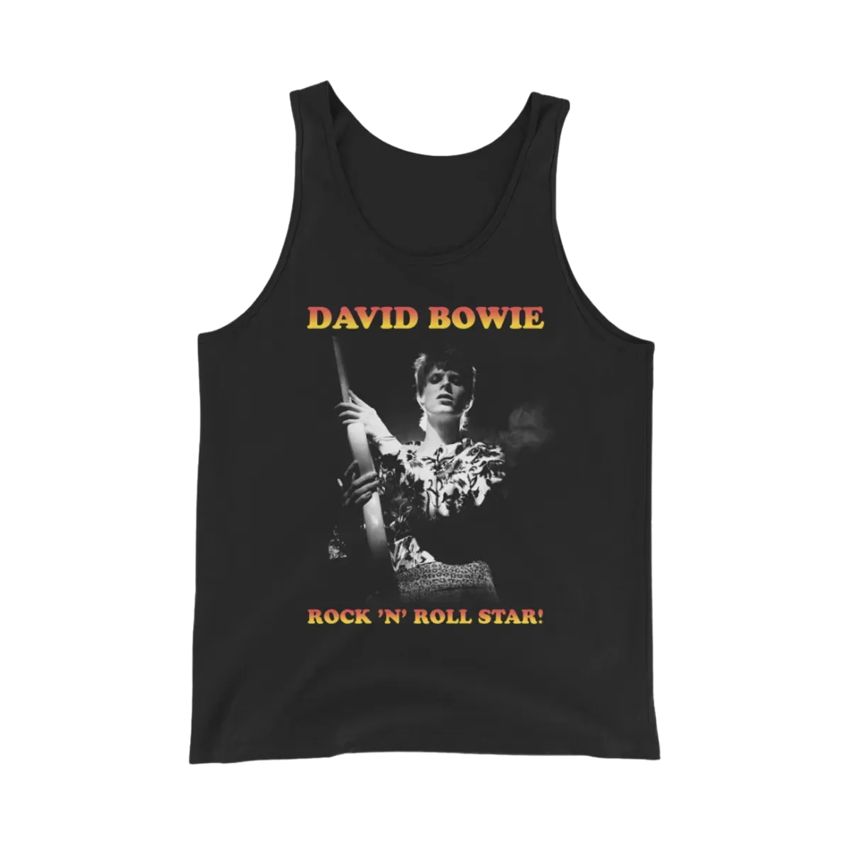 David Bowie Rock N Roll Star! Black & White Design Black Vest