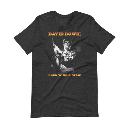 David Bowie Rock N Roll Star! Black & White Design T-Shirt