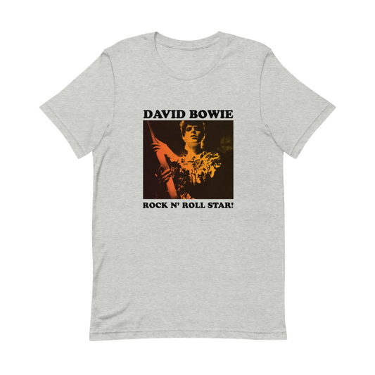 David Bowie Rock N Roll Star! Gold Design T-Shirt
