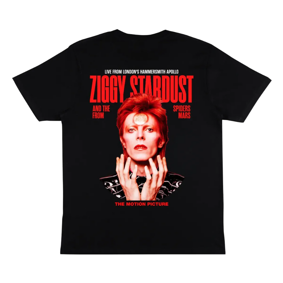 David Bowie Ziggy Stardust and The Spiders From Mars Motion Picture Red Design T-Shirt
