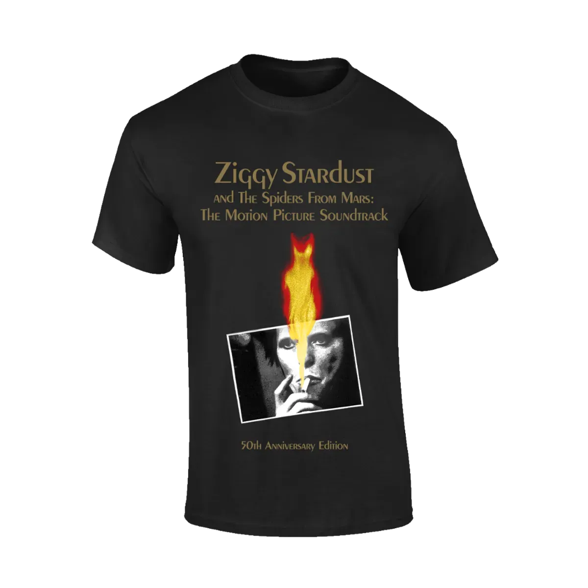 Ziggy Stardust and The Spiders From Mars 50TH Anniversary Edition Black T-Shirt