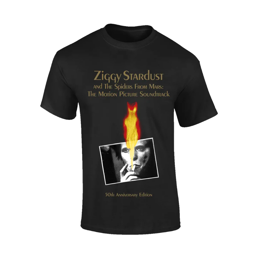 Ziggy Stardust and The Spiders From Mars 50TH Anniversary Edition Black T-Shirt