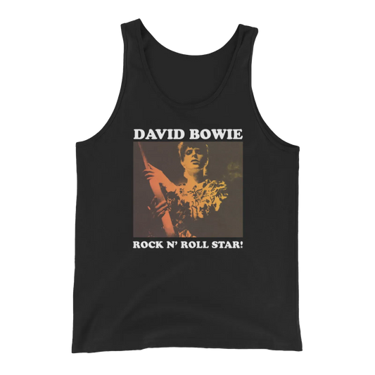 David Bowie Rock N Roll Star! Gold Design Vest
