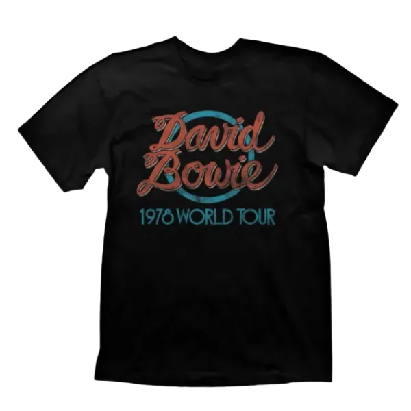 Bowie 1978 World Tour Logo Black T-Shirt