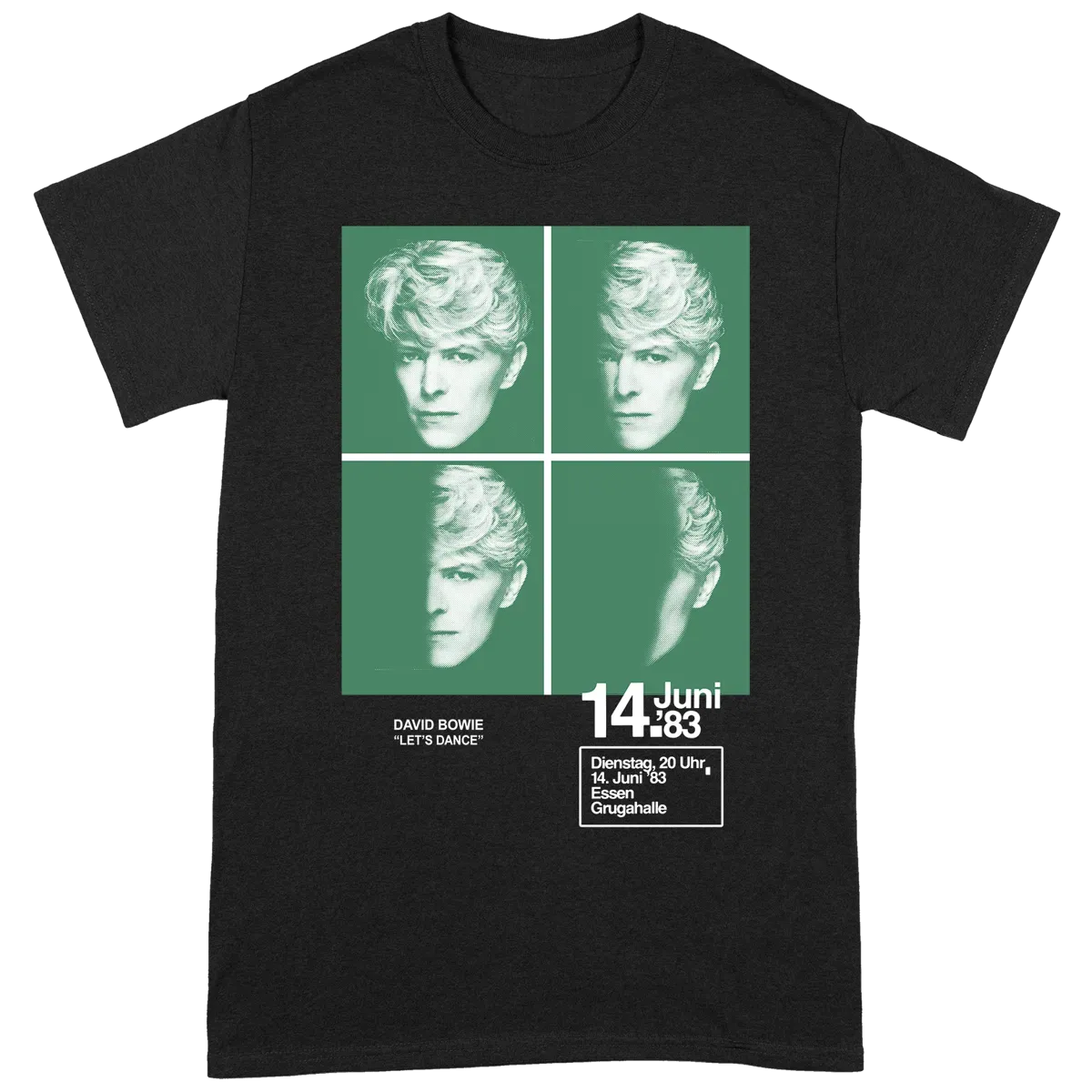 David Bowie 1983 Concert Poster T Shirt