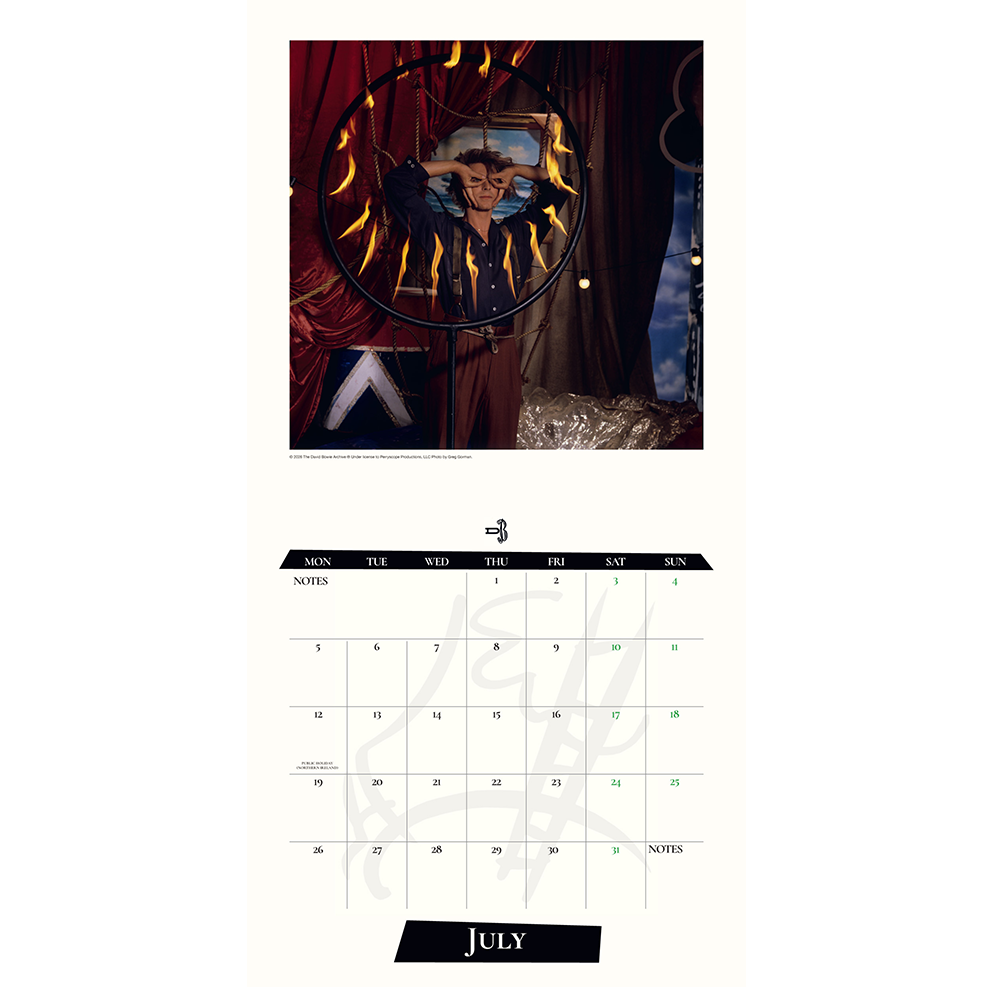 Official David Bowie Collector’s Edition 2027 Calendar*