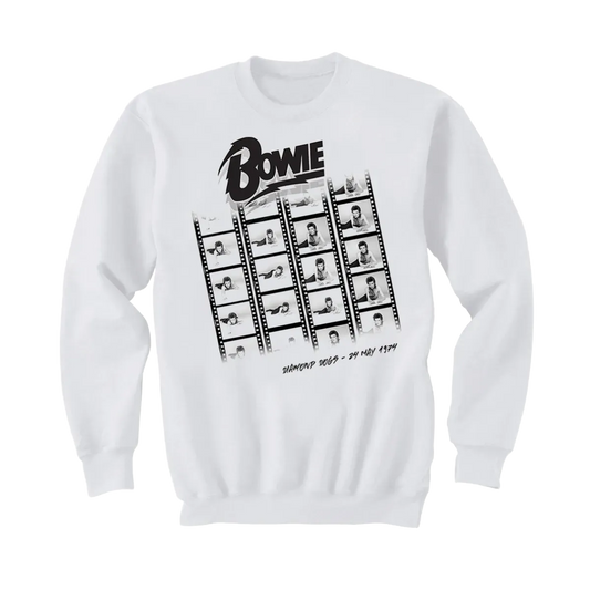David Bowie Diamond Dogs Film Roll Crewneck White Sweatshirt