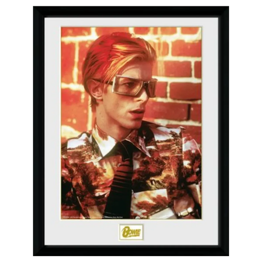 David Bowie Glasses 12"x16" Framed Print