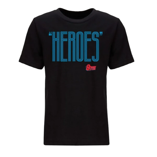David Bowie Heroes Blue/Red Youth T-Shirt