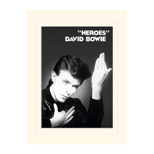 David Bowie Heroes Mounted 30 x 40 cm Print