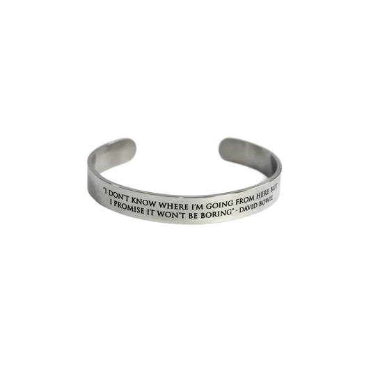 David Bowie "I Don't Know Where I'm Going From Here" Quote Bracelet