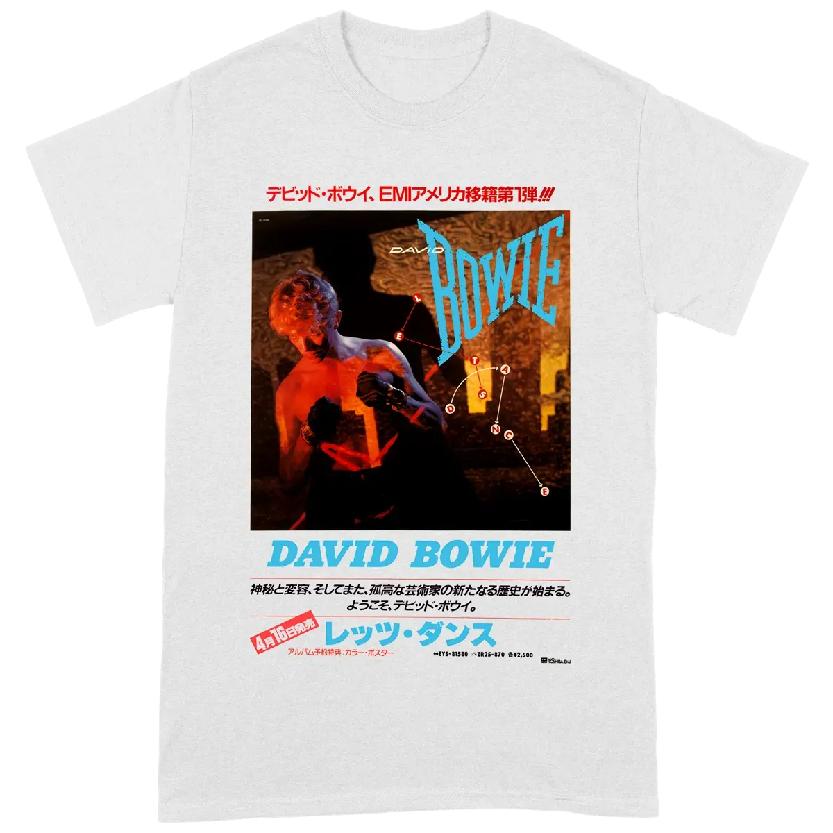 David Bowie Let's Dance Poster T Shirt