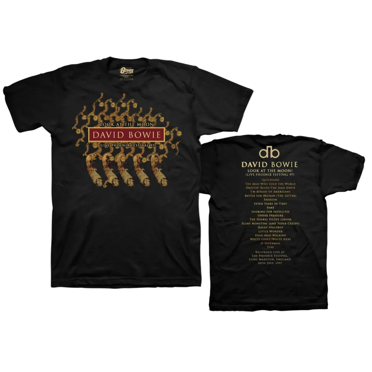 David Bowie Phoenix Festival '97 Black T-shirt