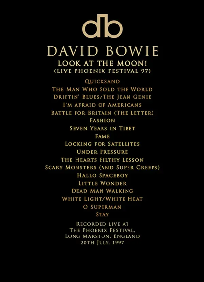 David Bowie Phoenix Festival '97 Black T-shirt