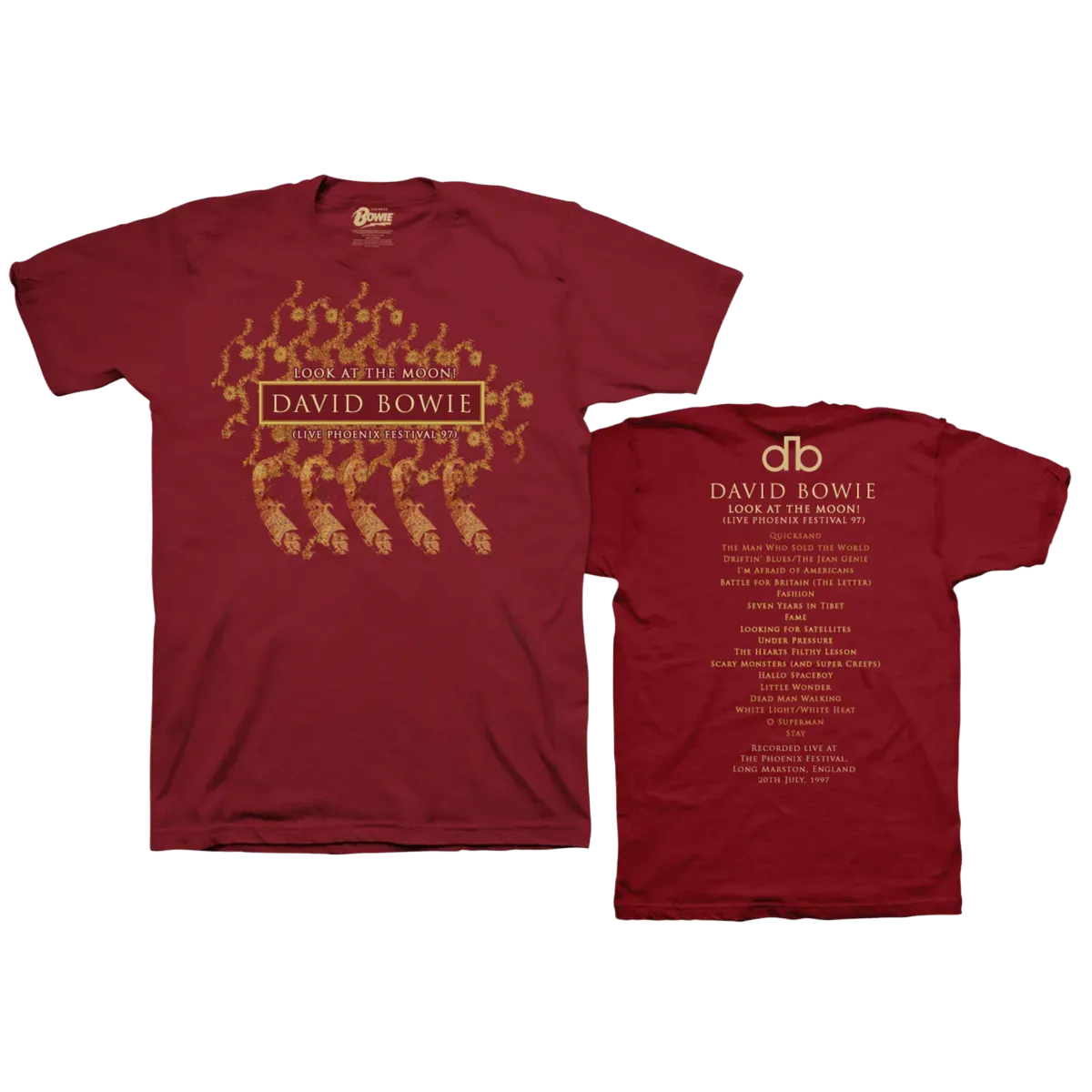 David Bowie Phoenix Festival '97 Cardinal T-shirt