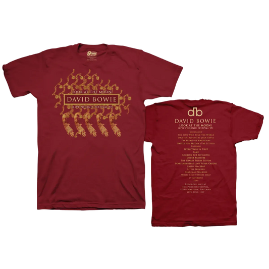 David Bowie Phoenix Festival '97 Cardinal T-shirt