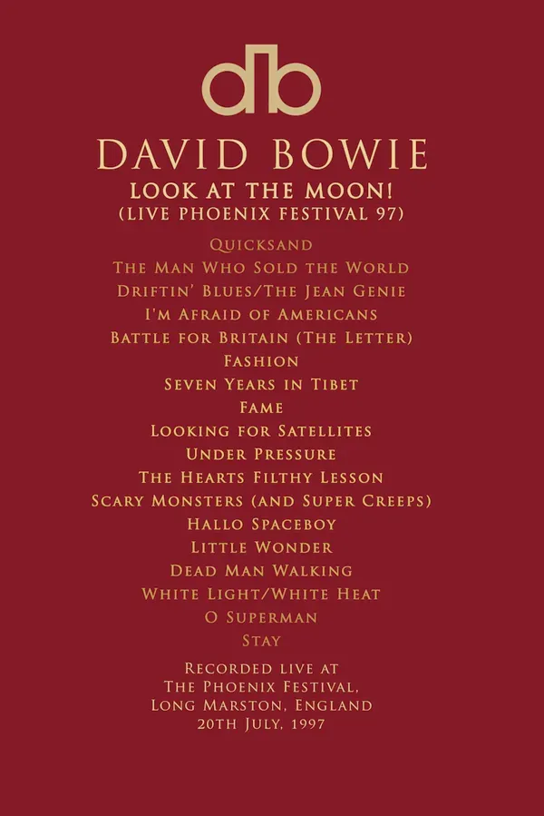 David Bowie Phoenix Festival '97 Cardinal T-shirt