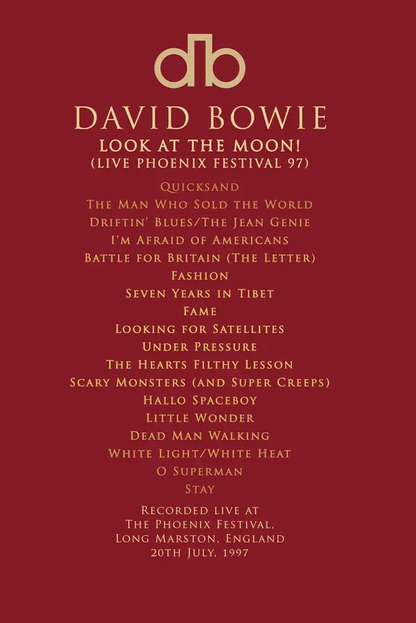 David Bowie Phoenix Festival '97 Cardinal T-shirt