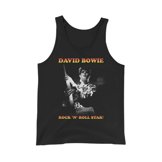 David Bowie Rock N Roll Star! Black & White Design Black Vest