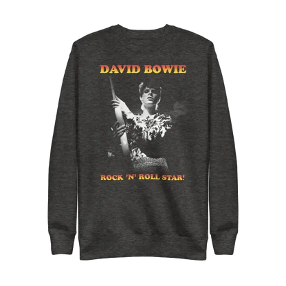 David Bowie Rock N Roll Star! Black & White Design Crewneck Sweatshirt