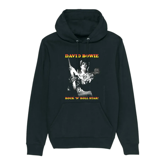David Bowie Rock N Roll Star! Black & White Design Hoodie
