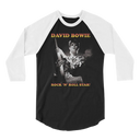 David Bowie Rock N Roll Star! Black & White Design Raglan T-Shirt