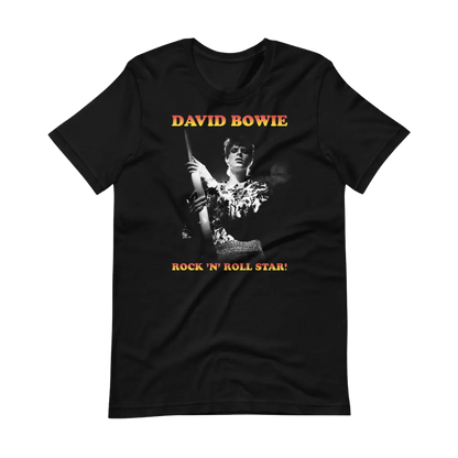 David Bowie Rock N Roll Star! Black & White Design T-Shirt