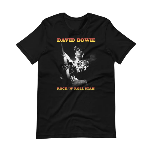 David Bowie Rock N Roll Star! Black & White Design T-Shirt