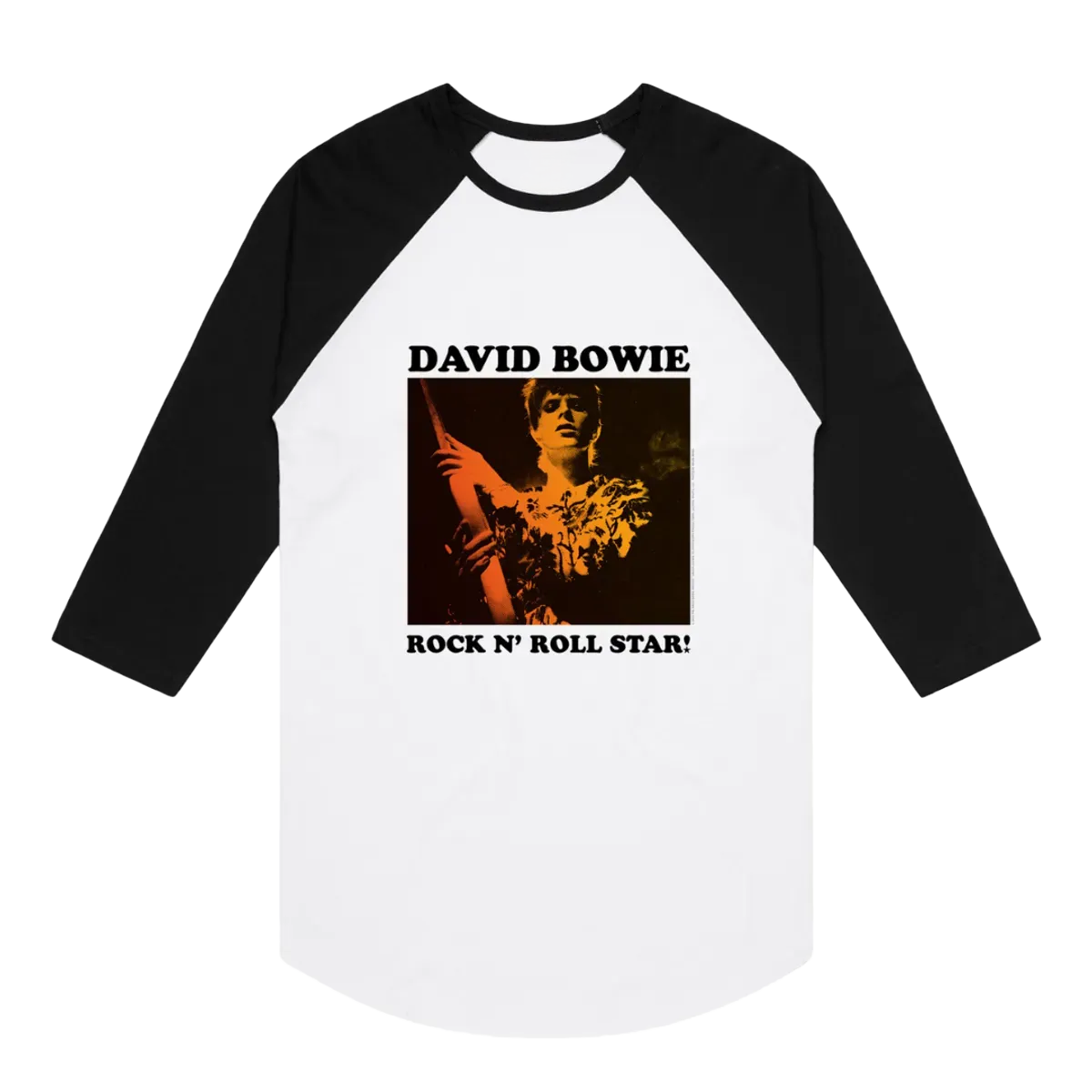 David Bowie Rock N Roll Star! Gold Design Raglan T-Shirt