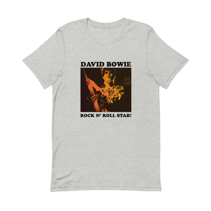David Bowie Rock N Roll Star! Gold Design T-Shirt