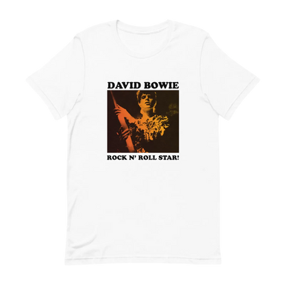 David Bowie Rock N Roll Star! Gold Design T-Shirt