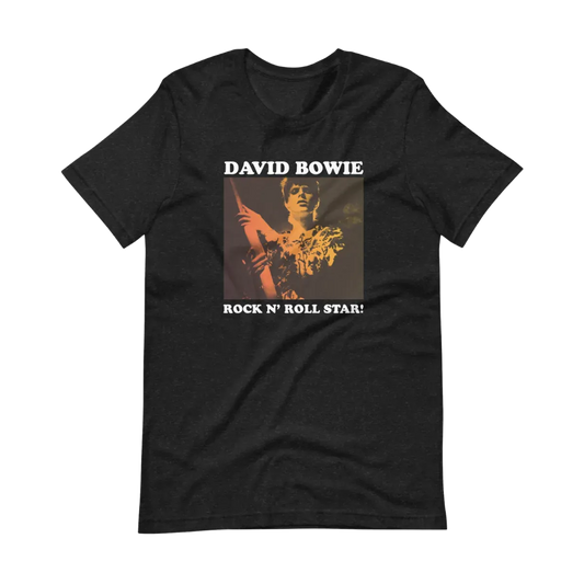 David Bowie Rock N Roll Star! Gold Design T-Shirt