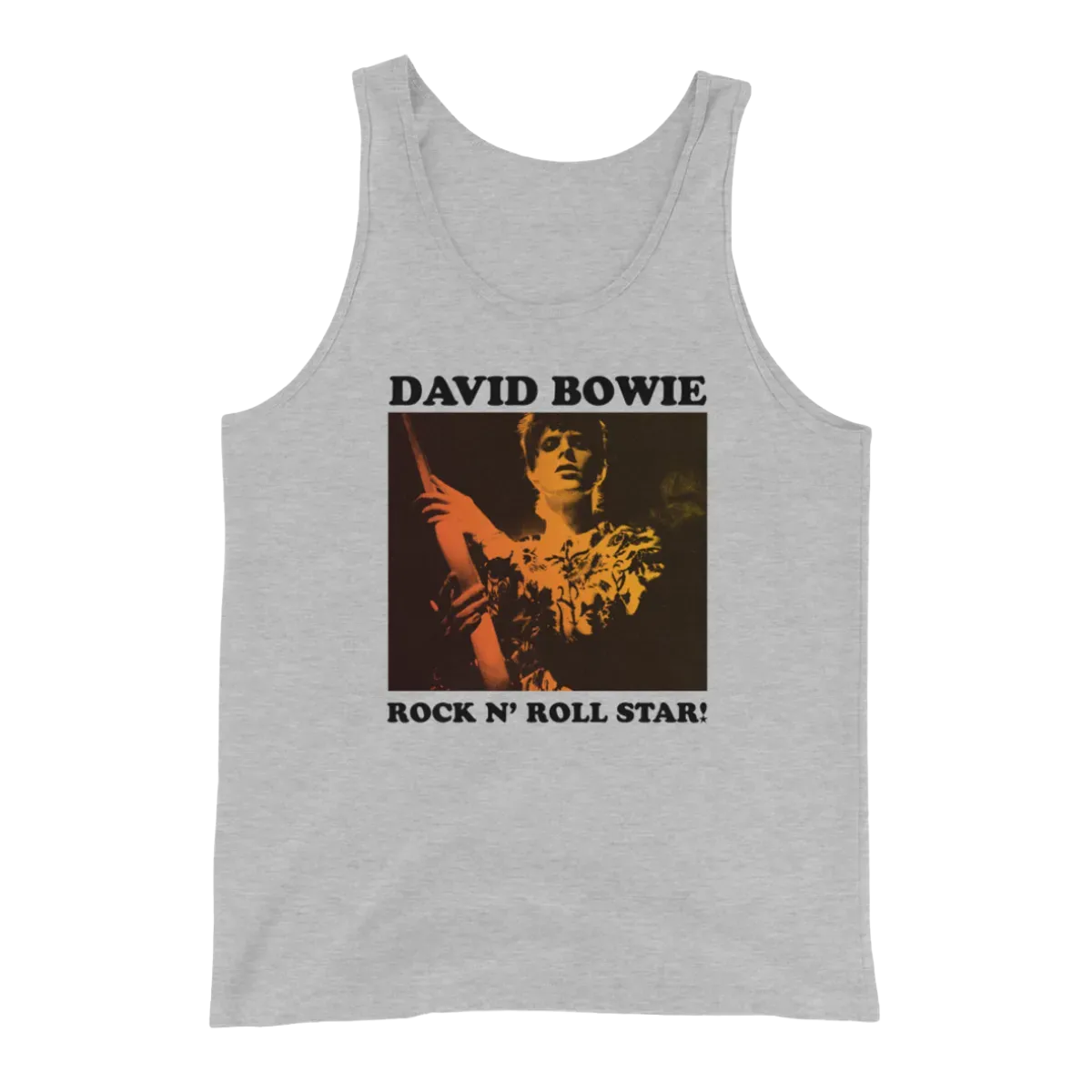 David Bowie Rock N Roll Star! Gold Design Vest