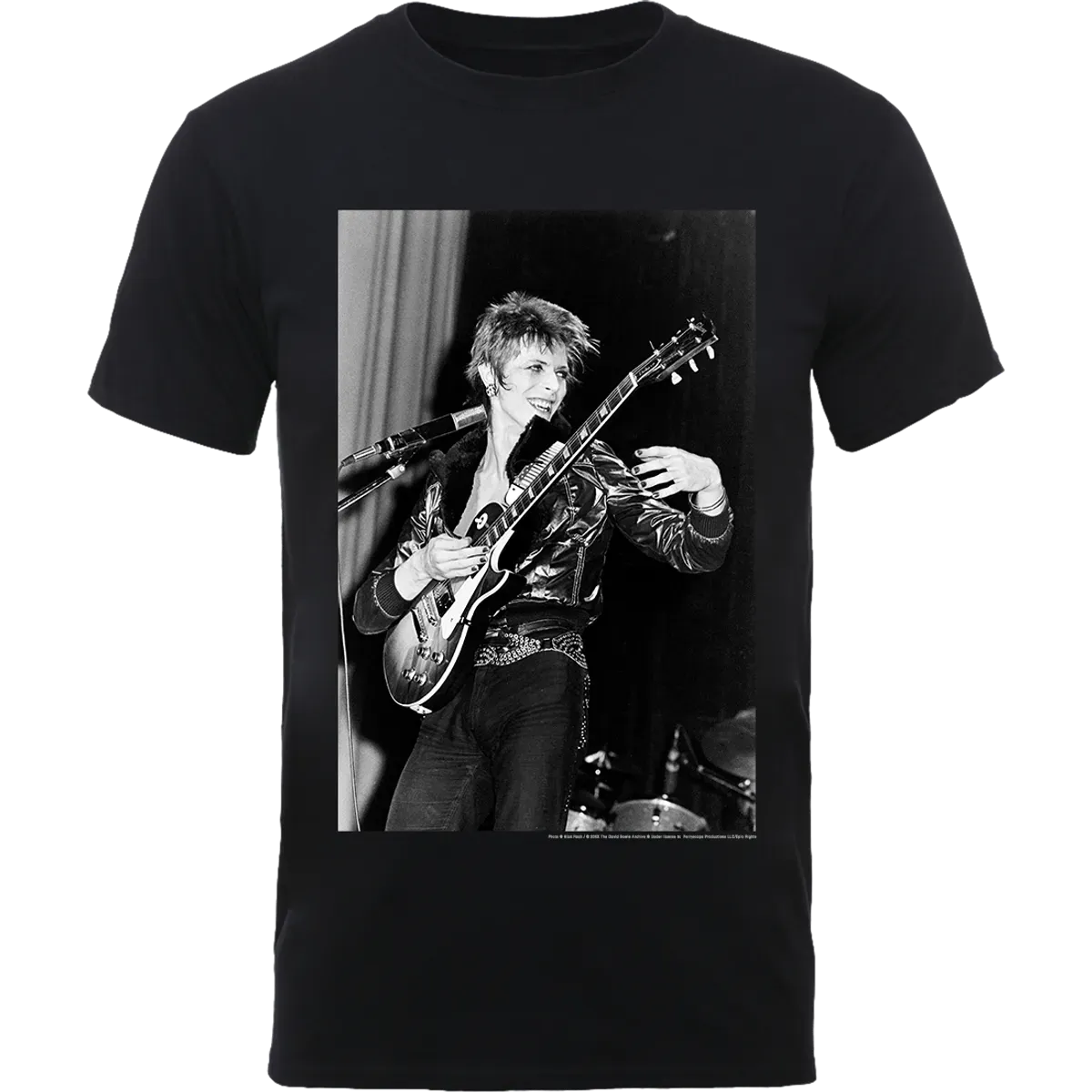David Bowie Smiling Guitar T Shirt