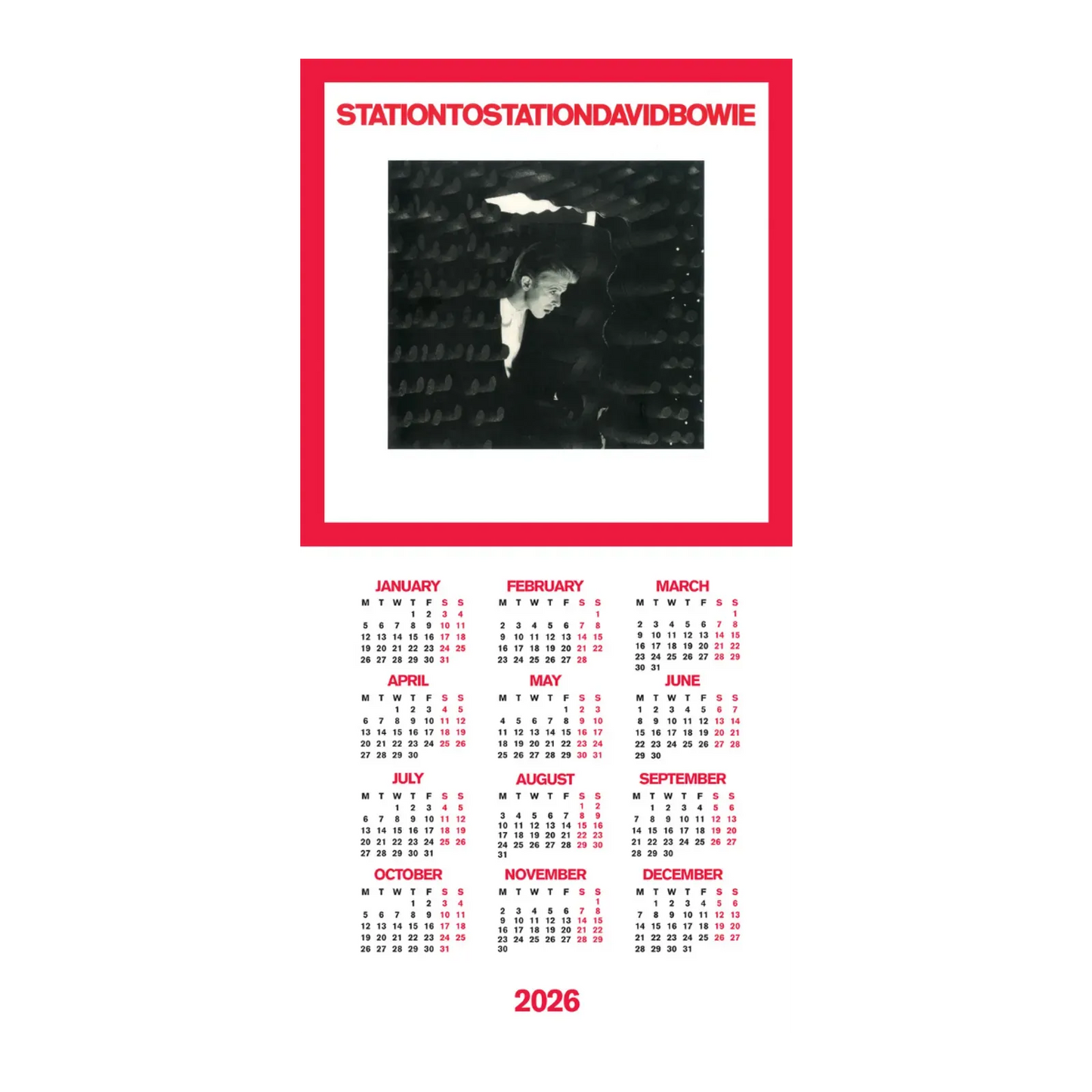David Bowie Station to Station Collectors Edition 2026 Calendar