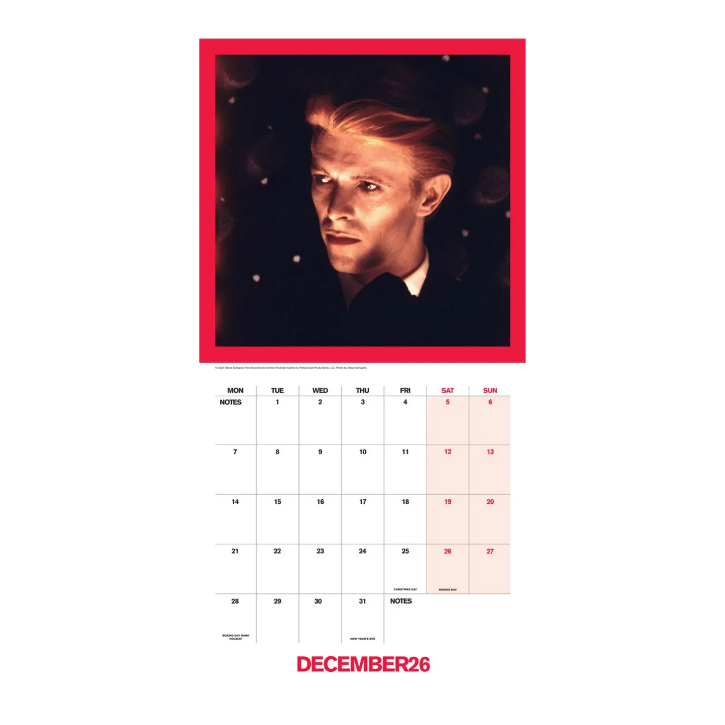 David Bowie Station to Station Collectors Edition 2026 Calendar