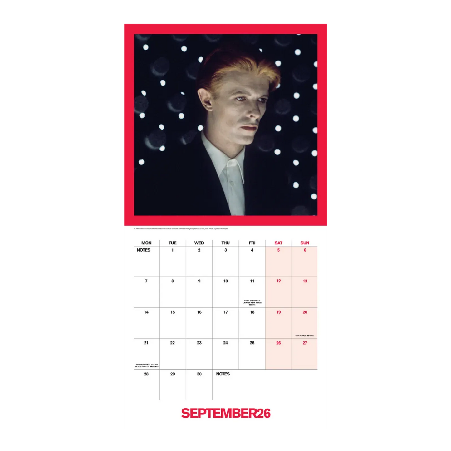 David Bowie Station to Station Collectors Edition 2026 Calendar