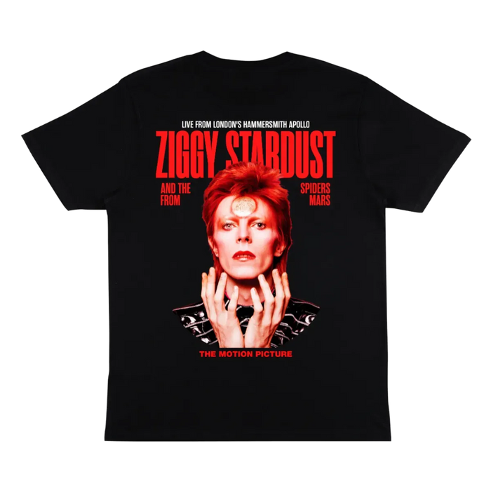 David Bowie Ziggy Stardust and The Spiders From Mars Motion Picture Red Design T-Shirt