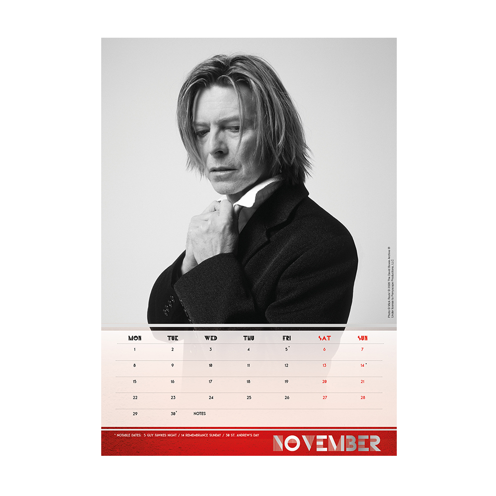 Official David Bowie 2027 A3 Calendar*