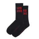 David Bowie Red Text Socks